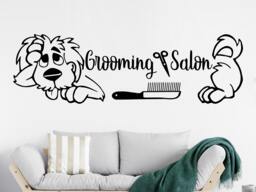 Grooming Salon Wall Decals. Comb. Scissors. Dog Decal. Decor. Sign. Decal Me24 - thumbnail 1