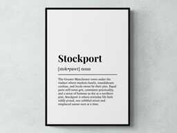 stockport Funny Definition Greater Manchester Gift Wall Art Print - thumbnail 1
