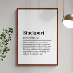 stockport Funny Definition Greater Manchester Gift Wall Art Print - thumbnail 2
