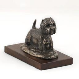 West Highland White Terrier, Dog Wooden Base Statue, Limited Edition, Artdog - thumbnail 1