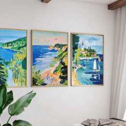 Set Of 3 Michigan Posters, Usa Great Lakes Scenic Prints Set, Landscape Detroit Wall Art, Urban Nature Decor Prints, Midwest Travel Gift - thumbnail 4