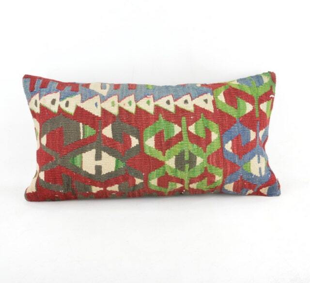 Kilim Pillow 24x12 Inc, Kilim Cover, Home Decor, Decorative Throw - image 1