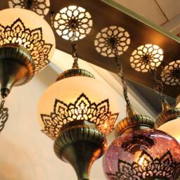 5 Glass Chandelier Lamp, Chandelier Light, Morocco Light, Morocco Lighting, Turkish Light, Morocco Lamp, Morocco Lantern, Turkey Lamp, Turkey Light - thumbnail 2