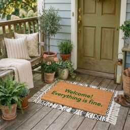 Welcome Everything Is Fine Doormat - The Good Place Tv Quote Homeware - thumbnail 2