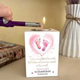 Memory Candle Holder, Baby Loss Candle, Memorial Sympathy, Never Forget, Miscarriage, Born Sleeping, Rainbow, Gone But Not Forgotten - thumbnail 4