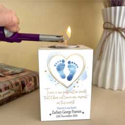 Memory Candle Holder, Baby Loss Candle, Memorial Sympathy, Never Forget, Miscarriage, Born Sleeping, Rainbow, Gone But Not Forgotten - thumbnail 2