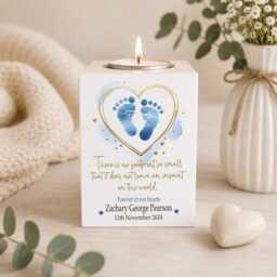 Memory Candle Holder, Baby Loss Candle, Memorial Sympathy, Never Forget, Miscarriage, Born Sleeping, Rainbow, Gone But Not Forgotten - thumbnail 2