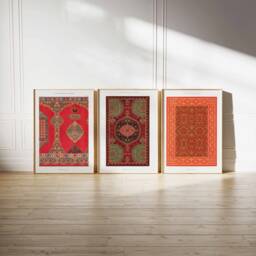 Arabic Pattern Prints, Islamic Decor, Middle Eastern Poster Set, Wall Art, Posters, Mughal Muslim Gift, Art