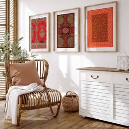 Arabic Pattern Prints, Islamic Decor, Middle Eastern Poster Set, Wall Art, Posters, Mughal Muslim Gift, Art - thumbnail 2