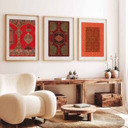 Arabic Pattern Prints, Islamic Decor, Middle Eastern Poster Set, Wall Art, Posters, Mughal Muslim Gift, Art - thumbnail 3