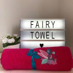 Fairy Forest , Personalised, Embroidered Bath Towel - thumbnail 1