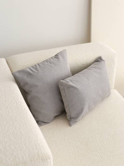 Light Gray Linen Throw Pillow Cover, Soft Lumbar Case, All Sizes, Invisible Zipper, Cushion Modern Home Decor - image 1