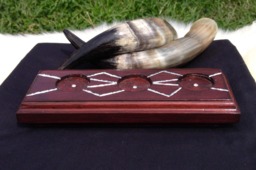 Norse-Inspired - Rustic Candleholder Salvaged Wood Dark Cabernet Wooden Handmade Tealight Holder Votive Candle