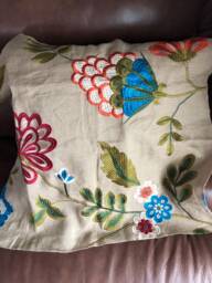 Palampore Embroidery Intobacco - Pillow Cover - thumbnail 1