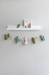Felt Llama Cactus Garland, Desert Wall Hanging, Nursery Decor - thumbnail 1