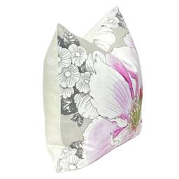 Pink Hibiscus Flower Pillow Cover - Vallila Designer Home Decor - thumbnail 2