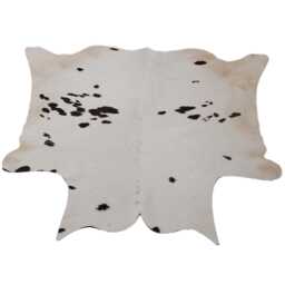 Authentic Large Brown & White Cowhide Rug - Statement Piece For Sophisticated Decor - 56x60 Inches - thumbnail 1
