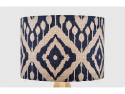 Ikat Modern Dark Blue Lampshade, Table Floor Lamp/Ceiling Pendant Small Medium Large 15cm 20cm 25cm 30cm 35cm 40cm Fabric Drum Light Shade