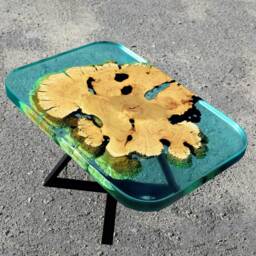 Live Edge Coffee Table, Side Table, End Table, Wood Epoxy Resin Coffee Table, Epoxy Table, Sofa Table, Wooden Round Table, Rectangle Table - thumbnail 3
