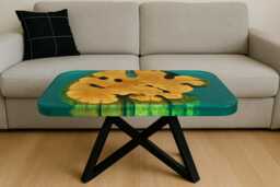 Live Edge Coffee Table, Side Table, End Table, Wood Epoxy Resin Coffee Table, Epoxy Table, Sofa Table, Wooden Round Table, Rectangle Table