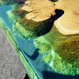 Live Edge Coffee Table, Side Table, End Table, Wood Epoxy Resin Coffee Table, Epoxy Table, Sofa Table, Wooden Round Table, Rectangle Table - thumbnail 4