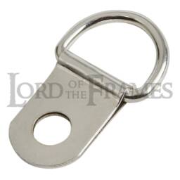 Small Single D Rings No Screws Nickel Brass Bronze Picture Framing Frame Mirror Hanging Drings 22x12mm - thumbnail 2
