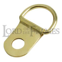 Small Single D Rings No Screws Nickel Brass Bronze Picture Framing Frame Mirror Hanging Drings 22x12mm - thumbnail 3
