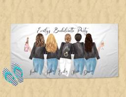 Bachelorette Party Gifts For Bride - Bridesmaid Beach Towel Bridal Tribe Gift Custom