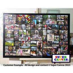 Custom 65 Photo Family Holiday Wedding Travel Wall Art Hanging Picture Collage Framed Canvas Print Christmas Birthday Gift - thumbnail 2