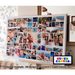 Custom 65 Photo Family Holiday Wedding Travel Wall Art Hanging Picture Collage Framed Canvas Print Christmas Birthday Gift - thumbnail 1