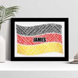 Personalised German Flag Word Art Print, Germany Custom Family Wall - thumbnail 2