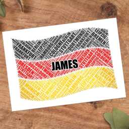 Personalised German Flag Word Art Print, Germany Custom Family Wall - thumbnail 3
