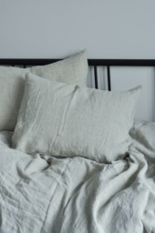 Natural Linen Pillow Covers Home Decor, Bedroom Body Cover, Farmhouse Pillow, Throw Pillows, Floor Denim Bedding - thumbnail 1