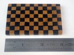 Ebony & Yellowheart Checkerboard Handmade Wooden Jigsaw Puzzle - thumbnail 1