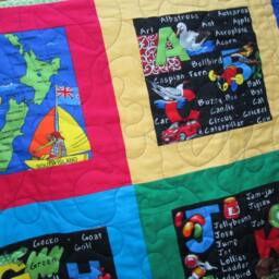 Baby Quilt Abc, New Zealand, Kiwiana, Nursery Decor, Bedding, Made To Order - thumbnail 3