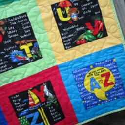 Baby Quilt Abc, New Zealand, Kiwiana, Nursery Decor, Bedding, Made To Order - thumbnail 2