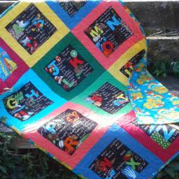 Baby Quilt Abc, New Zealand, Kiwiana, Nursery Decor, Bedding, Made To Order - thumbnail 4