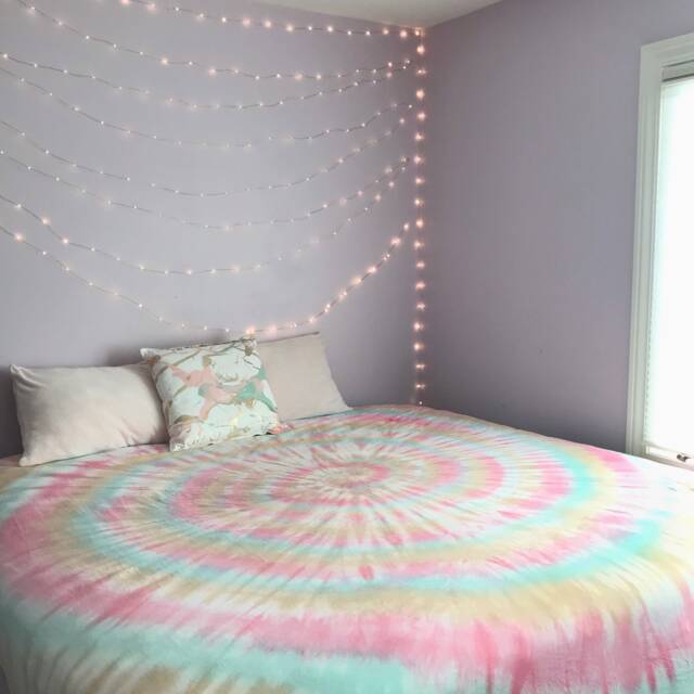 Hand Dyed Cotton Bedding Set - Pastel Tie Dye Sheets & Duvet - image 1