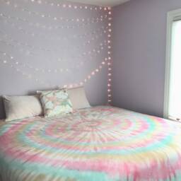 Hand Dyed Cotton Bedding Set - Pastel Tie Dye Sheets & Duvet
