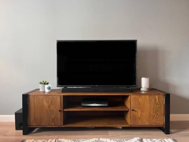Tv Stand - Tv Unit Reclaimed Wood Industrial Multimedia - image 1