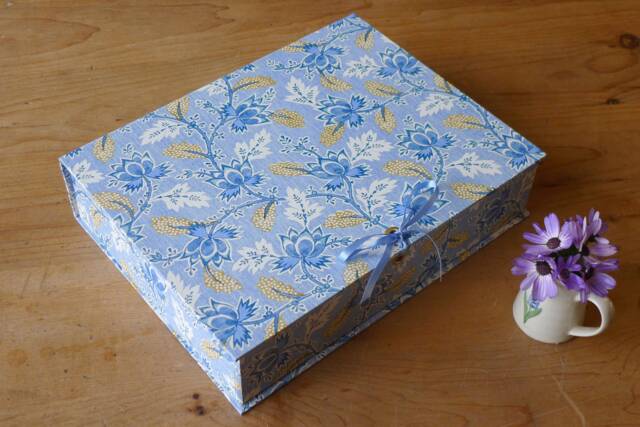 Handmade A4 Box File Santa Maria Ocean Floral Design - image 1