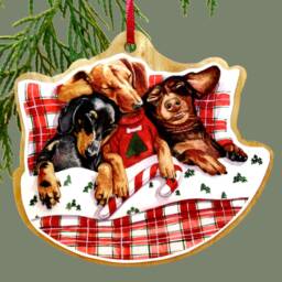 Dachshund Ornament, Christmas Ornament, Dog Gift, Pet Lover Decor - thumbnail 1
