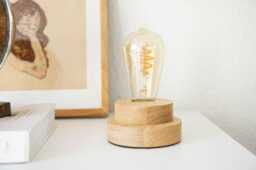 Oak Table Lamp - Perfect For Sideboards & Bedside Tables
