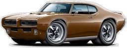 1969 Pontiac Gto Judge Wall Decal Classic Car Photo, Man Cave Decor - thumbnail 1