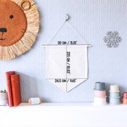 Customizable Nursery Name Pennant - Personalized Baby Shower Gift Boy/Girl Flag Room Decor Wall Hanging - thumbnail 2