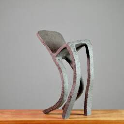 Sculpture. Ceramics. Dancing Chair. Black. 33 cm. Art Object. Gift - thumbnail 2