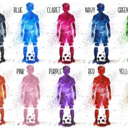 Football Cushion. Personalised Footballer Pillow. Boys Bedroom Decor. Birthday Or Christmas Gift - thumbnail 2