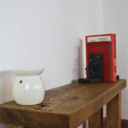 Rustic Hallway Bench - Hall Indoor Entryway With Shelf Shoe Oak Wax Reclaimed Style - thumbnail 3