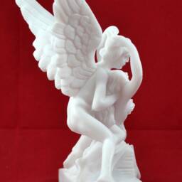Cupid & Psyche, Love Soul Statue White Greek Mythology 8, 3 Inch - thumbnail 4