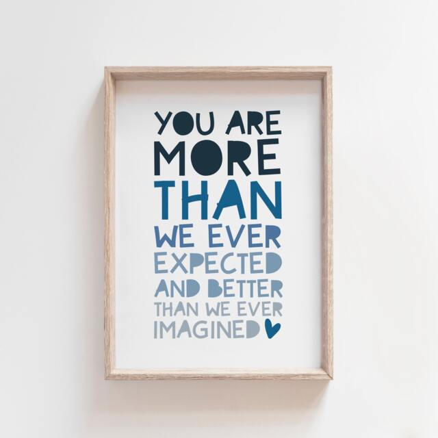 Boys Bedroom Decor, Nursery Bedroom, Quote, Blue, Playroom Wall Art, Prints, Baby Boy - image 1
